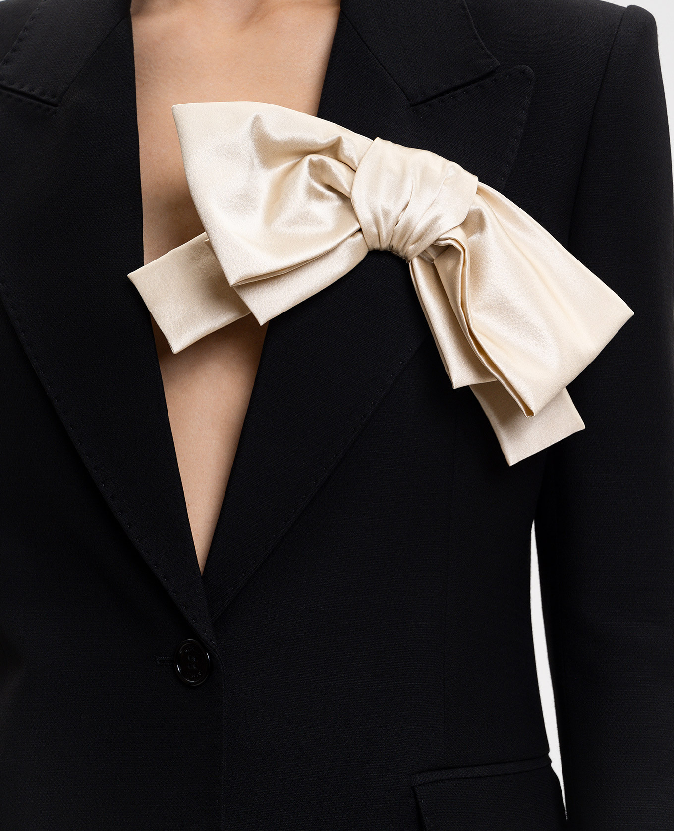 Black wool and silk jacket Valentino 5