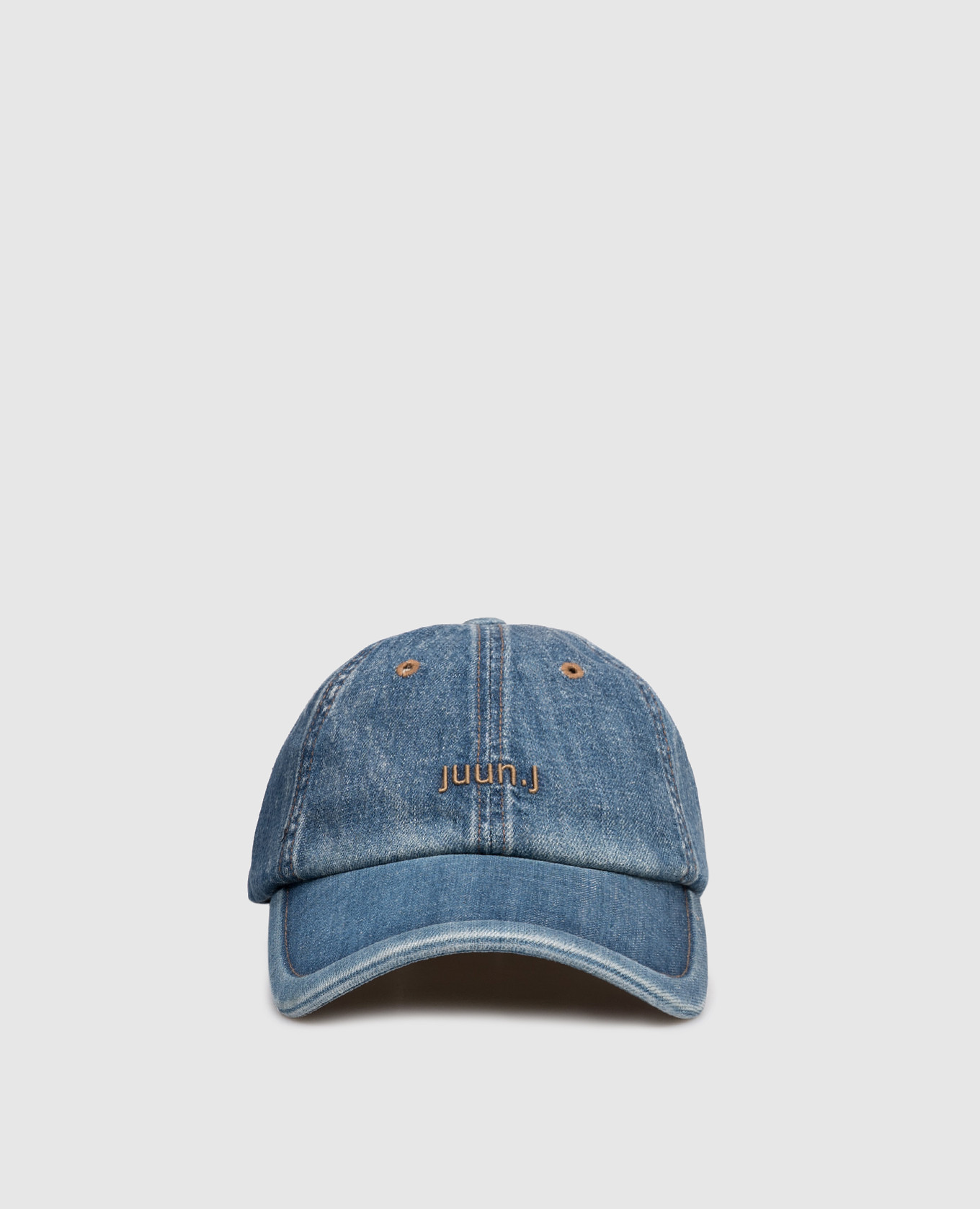 

Blue denim cap with logo embroidery Juun.j