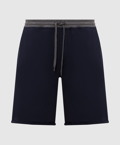 Blue shorts with embroidery