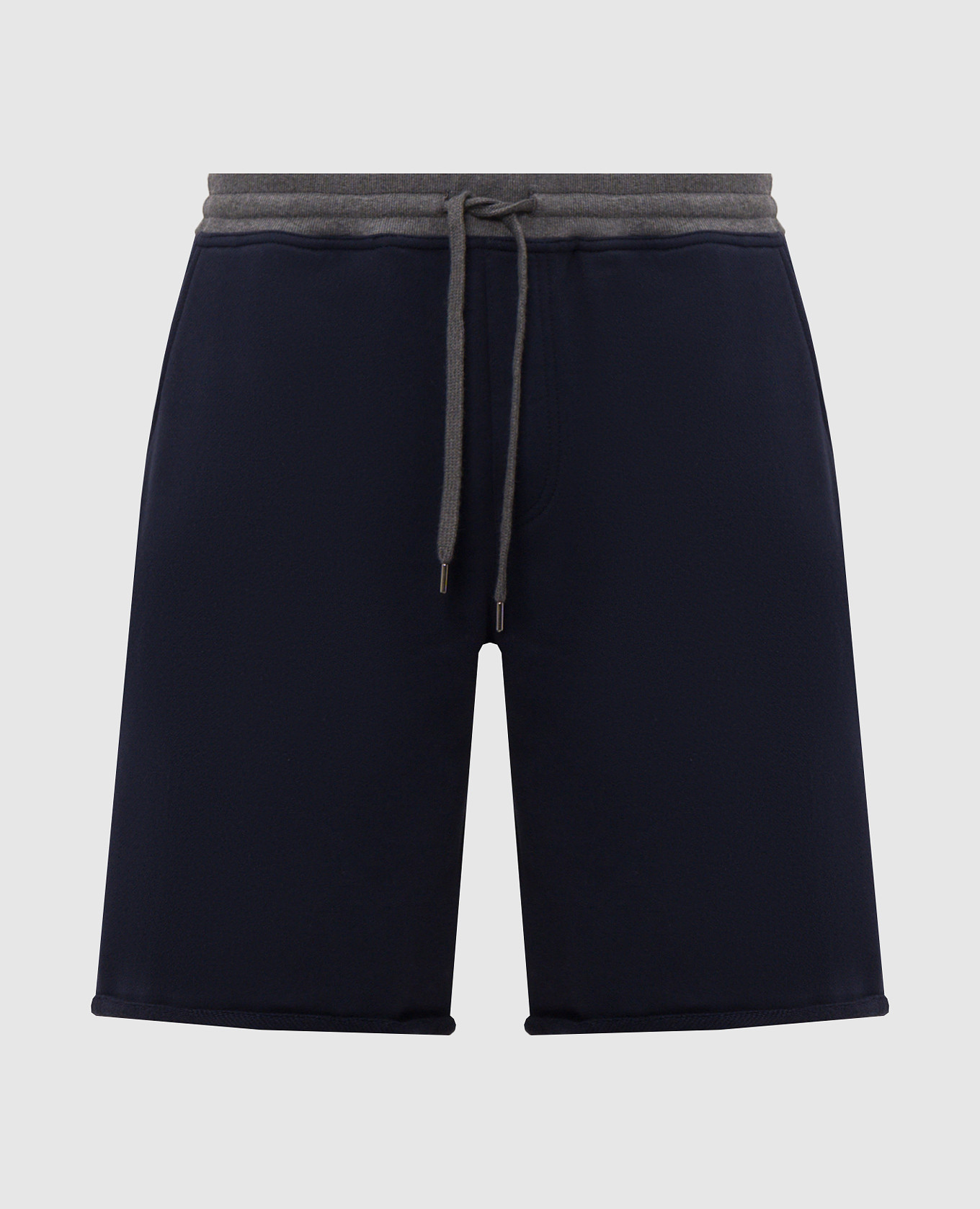 Blue shorts with embroidery