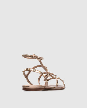 Valentino Pink Rockstud leather sandals 8W2S0A05QKH