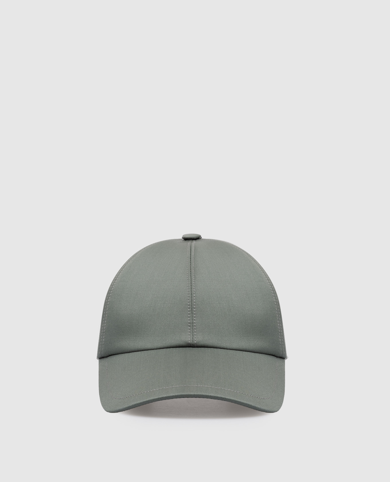Green wool cap with logo engraving