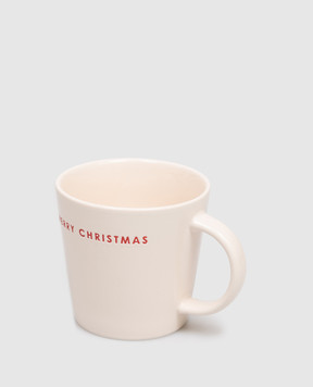 Vondels Beige ceramic tea cup MERRY CHRISTMAS 3251000108013