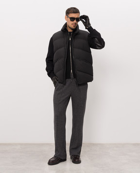 Tom Ford Gray wool patterned pants JAL039JMC114