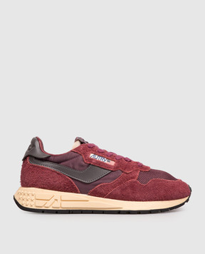 AUTRY Burgundy REELWIND combination sneakers WWLWUT29