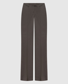 The Attico Brown flared pants with wool 261WCP00307WWV002AA