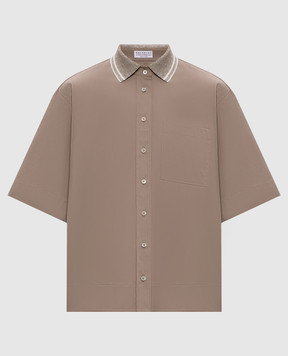 Brunello Cucinelli Brown shirt with lurex M0091RG706