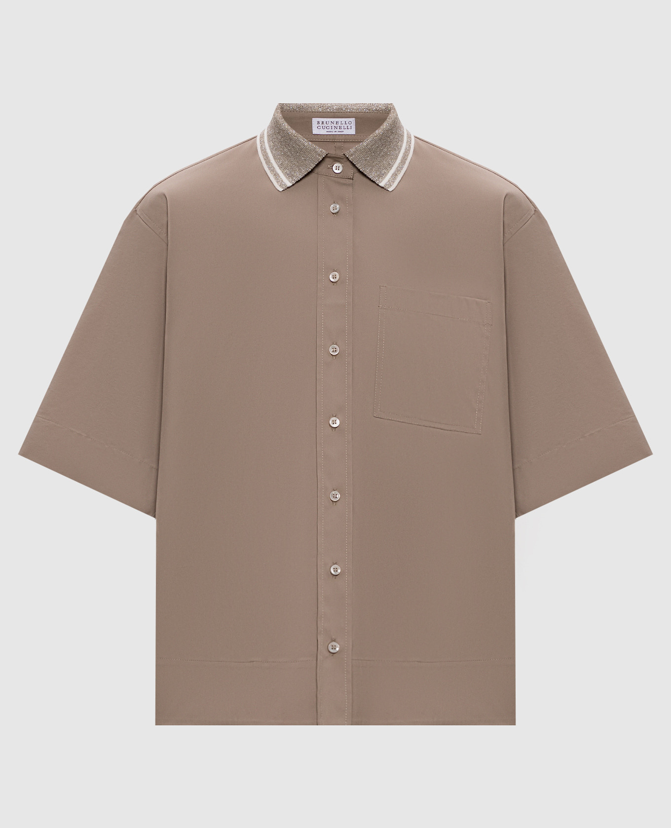 Brown shirt with lurex