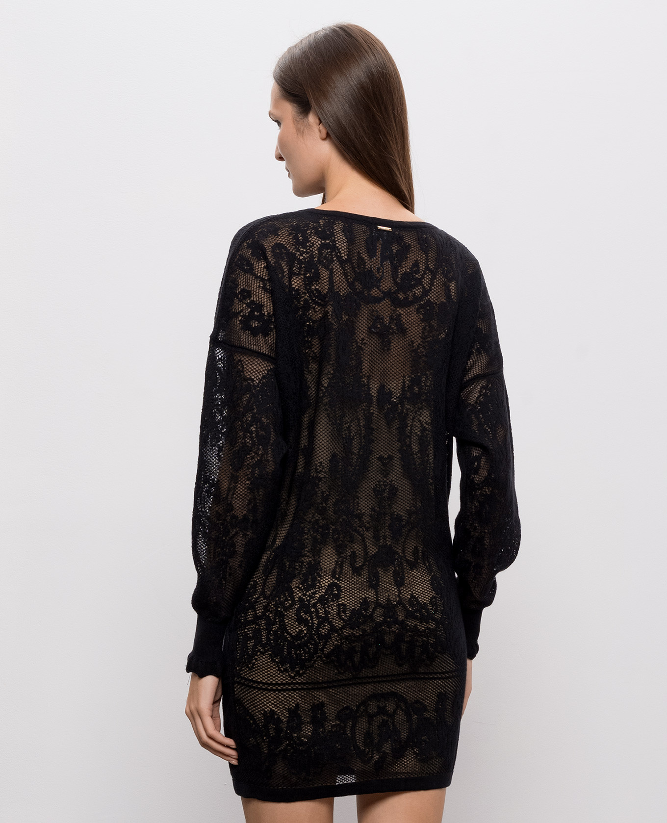 Black dress with a pattern Twinset 4