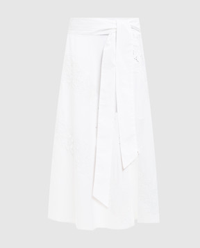 Twinset White midi skirt with embroidery 261TT2030