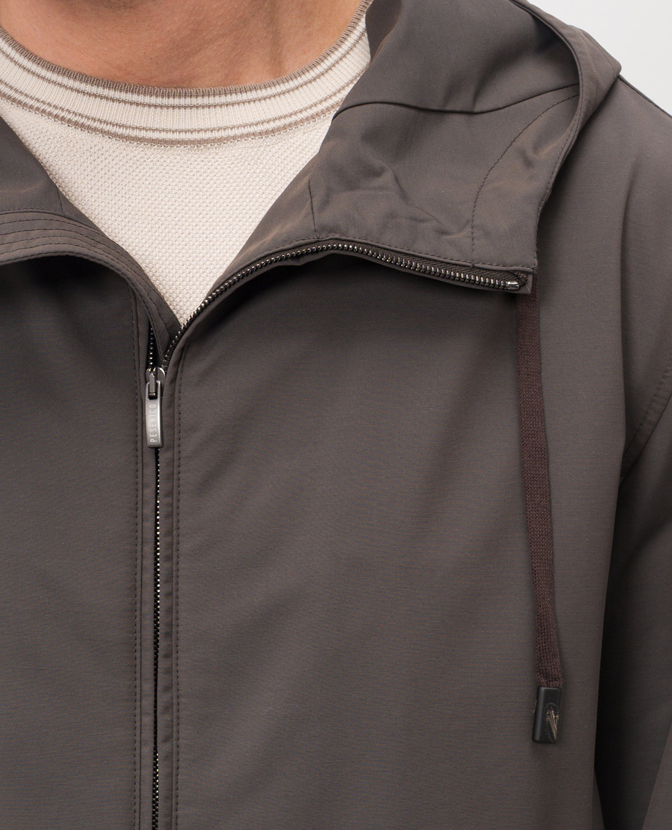 

Brown jacket with wool Peserico