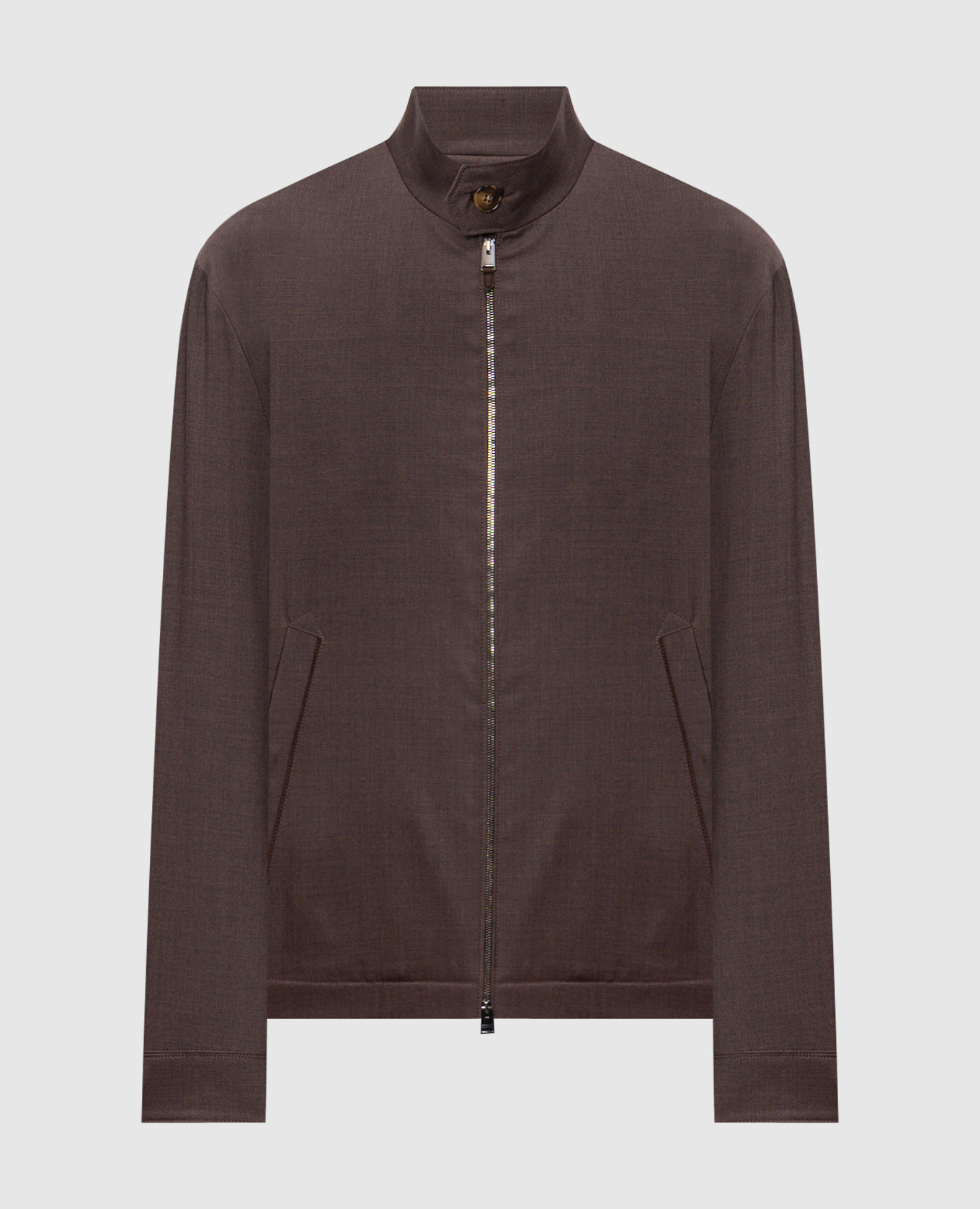 Brown wool jacket Canali