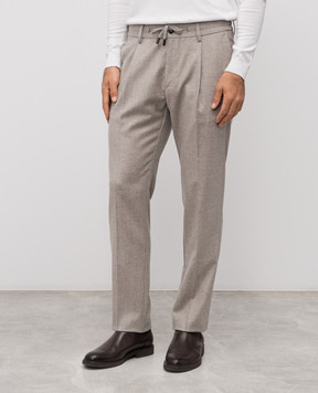 CAPOBIANCO Beige wool and cashmere pants 19M808FA00
