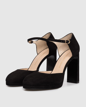 Stuart Weitzman Babette black suede sandals SM973