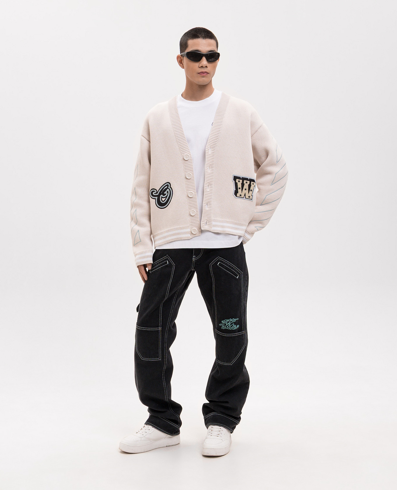 White T-shirt with contrast logo print Off-White 2