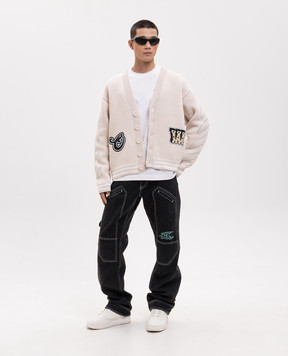 Off-White White T-shirt with contrast logo print 44MAA120S26J01D