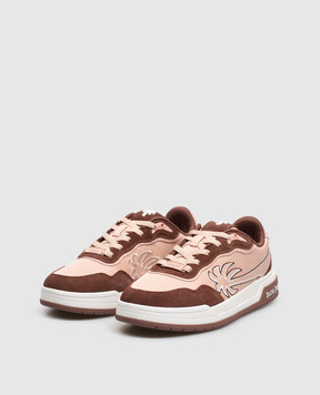 Palm Angels Pink combination sneakers with embroidered emblem PAWIA001FB001