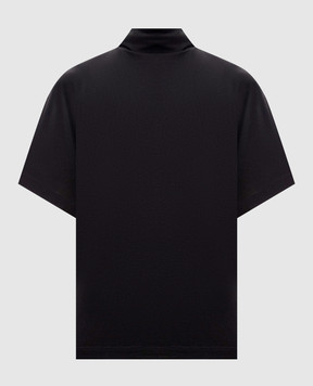 Juun.j Black T-shirt with collar JW6842W105
