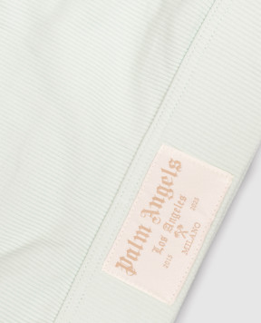Palm Angels Green top with logo patch PLA1UWTP10SI