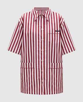 Dolce&Gabbana Burgundy striped shirt F5U29TFR527