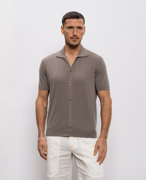 Stefano Ricci Gray shirt made of wool, cashmere and silk W505506PAMW26150