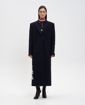 Off-White Blue coat with wool 2ER02JF25FAB001
