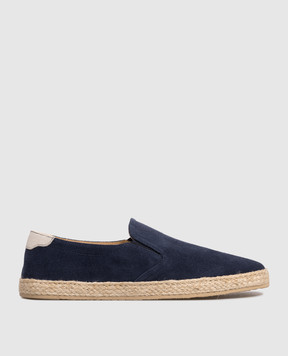 Brunello Cucinelli Blue suede espadrilles MZUOHEI837