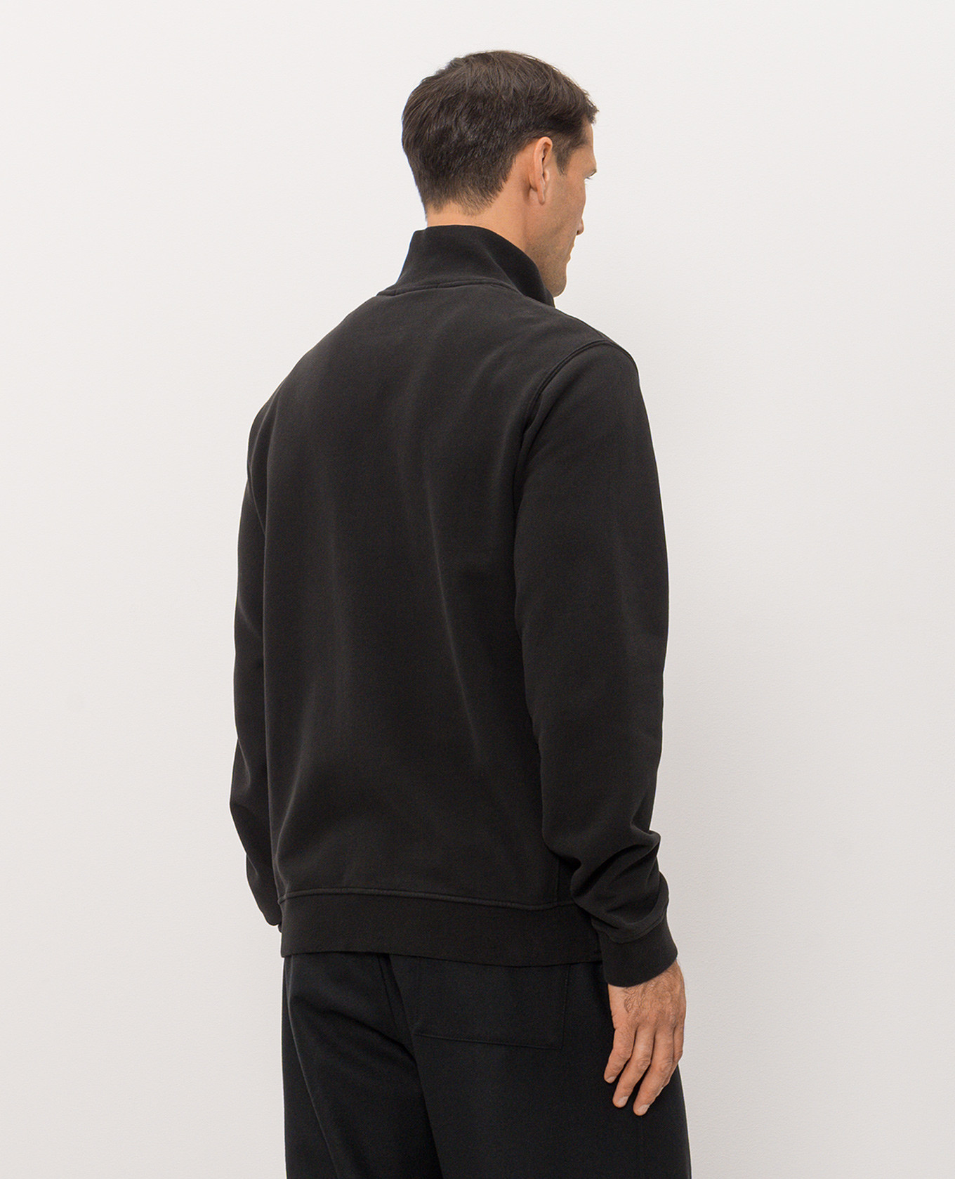 Black cardigan with logo patch Stone Island 4