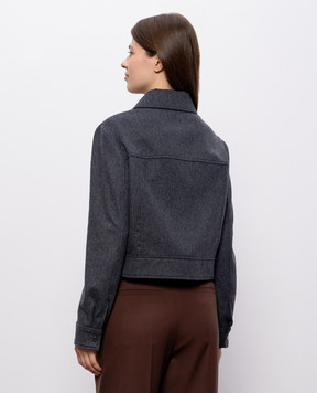 Brunello Cucinelli Grey cropped wool jacket MG5497459P