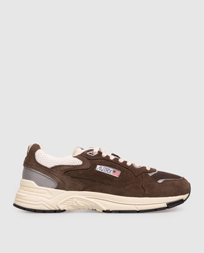 AUTRY Brown Hyperway combination sneakers HYLMUM25