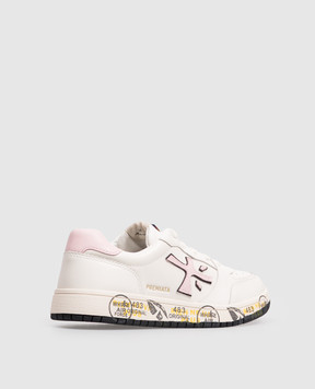 Premiata MARC children's leather sneakers in ivory color 322894663640