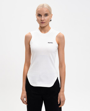 The Attico White top with logo 260WCN00003JJJ025AA