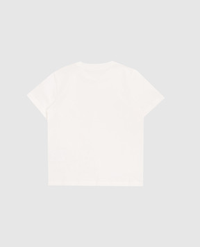 Moncler ENFANT Children's white T-shirt with logo print L19548C0000689AFV1214