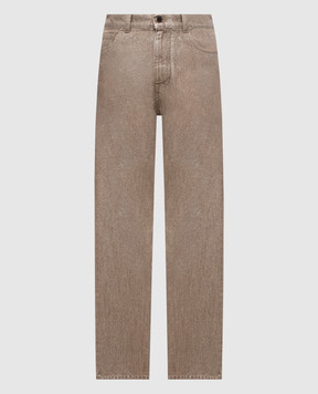 Kiton Beige jeans with lurex DJ60103K0505L
