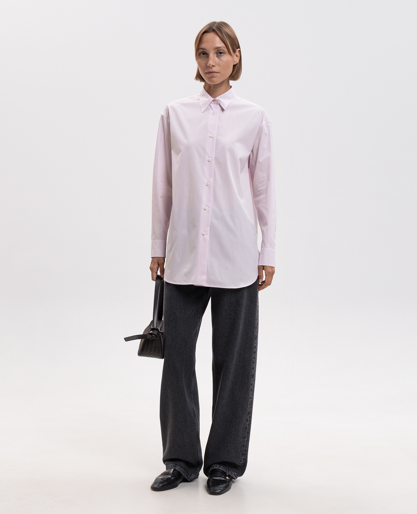 Grey jeans with logo patch Jil Sander 2