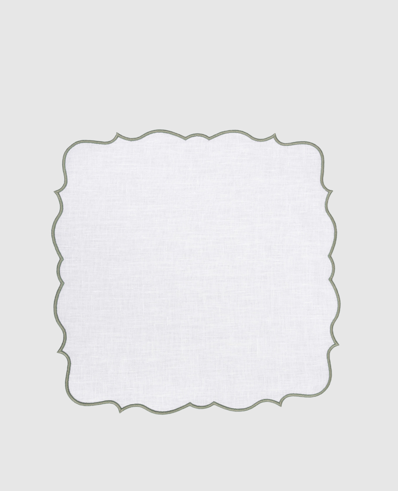 

Versailles white linen serving napkin Truffle Bee