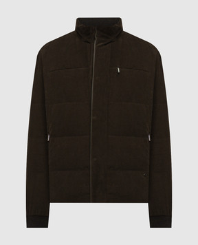 Stefano Ricci Khaki velvet down jacket M7J5300140CTW02T
