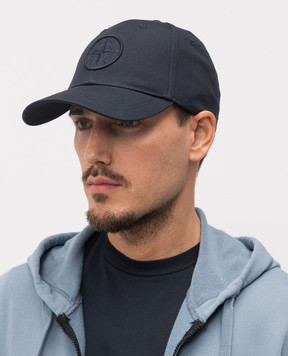 Stone Island Blue cap with logo embroidery L1S159100013S0248
