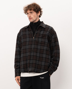 Vetements Shirt-style jacket with checked wool MH27SH064BC