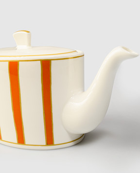 Geminiano Cozzi 1765 Porcelain teapot Striche Verdi e Oro JQCGP3369053