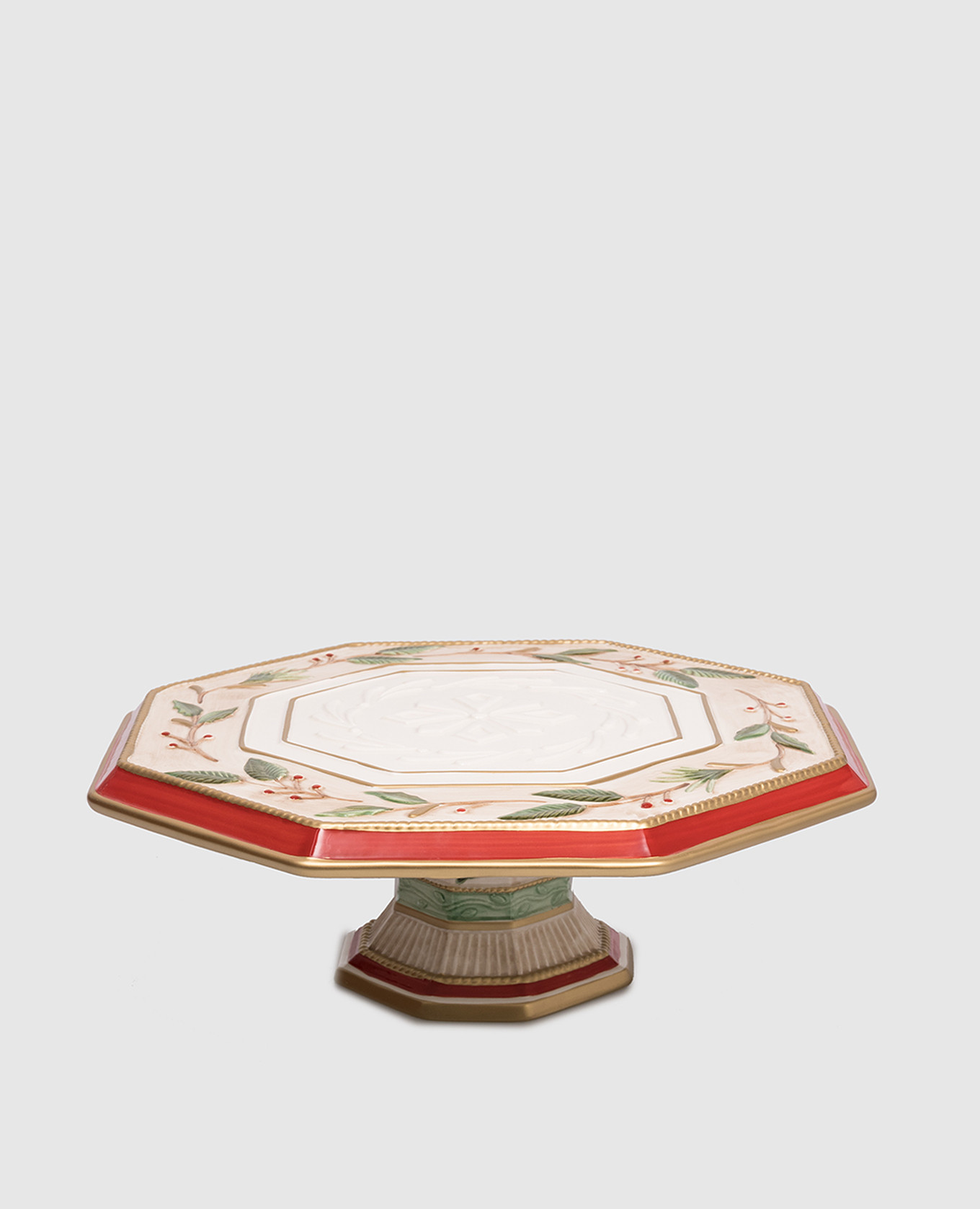 

Woodland Ceramic Cake Stand Fitz&Floyd, White
