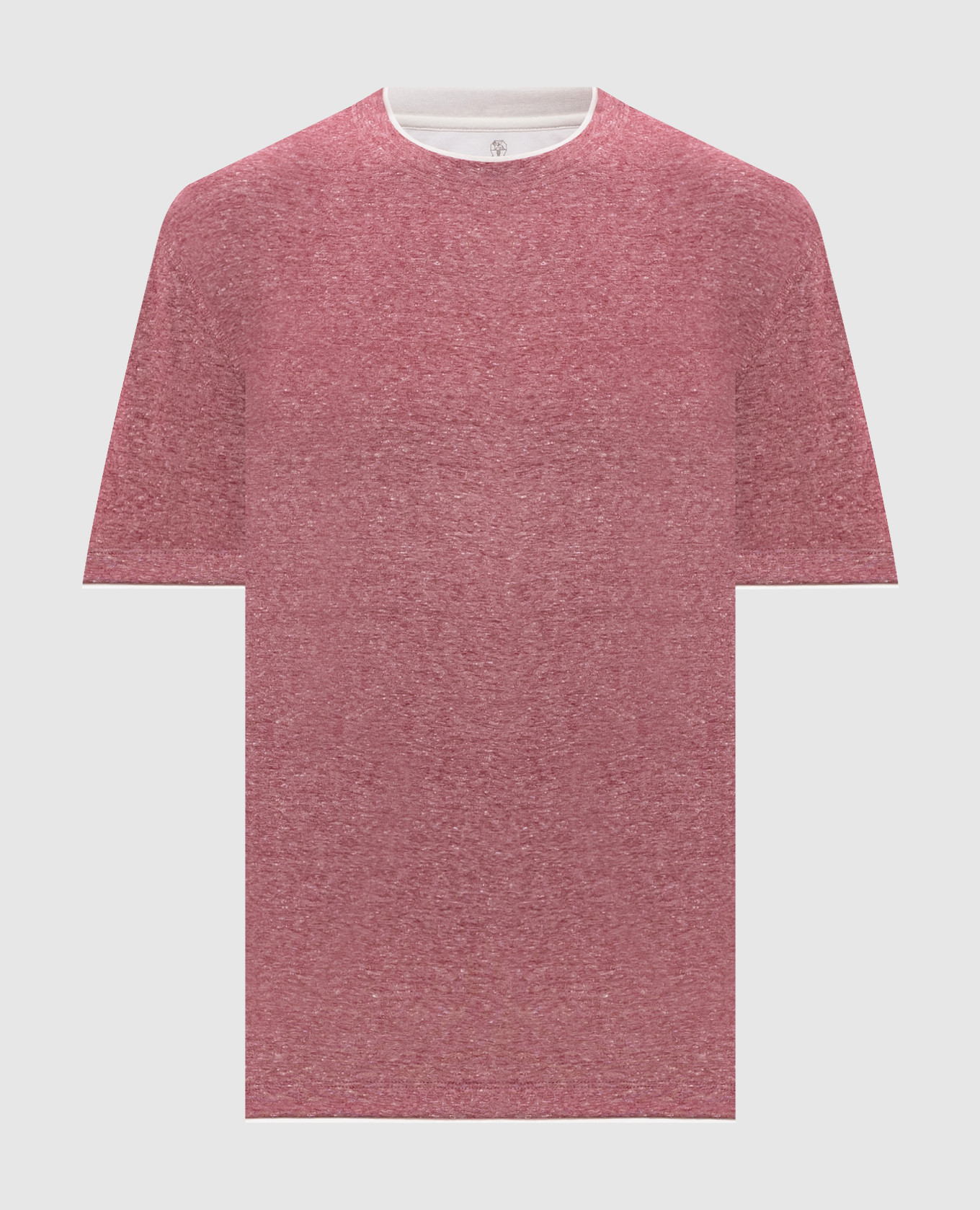 Pink melange linen t-shirt