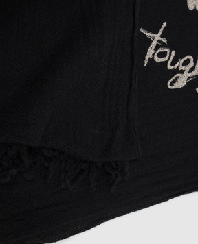 Y`S Yamamoto Black wool scarf YVL01190