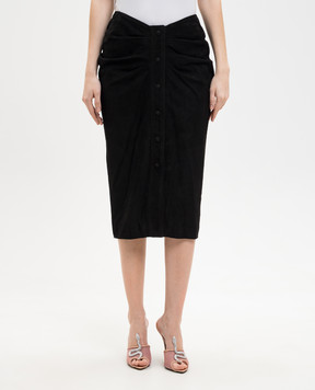 Valentino Black suede pencil skirt 8B0NI08AA6Q