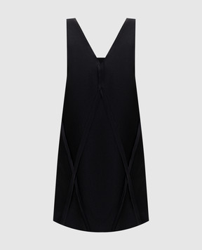 Maison Margiela MM6 Black dress with geometric applique S62DD0061M35880