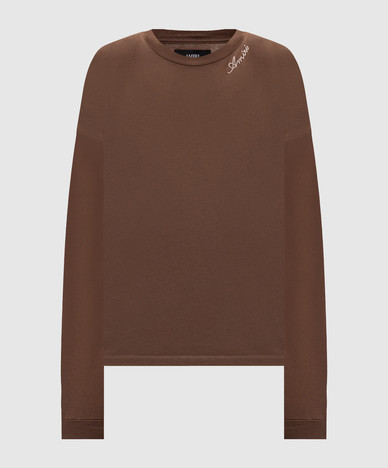 Khaki long sleeve with logo embroidery