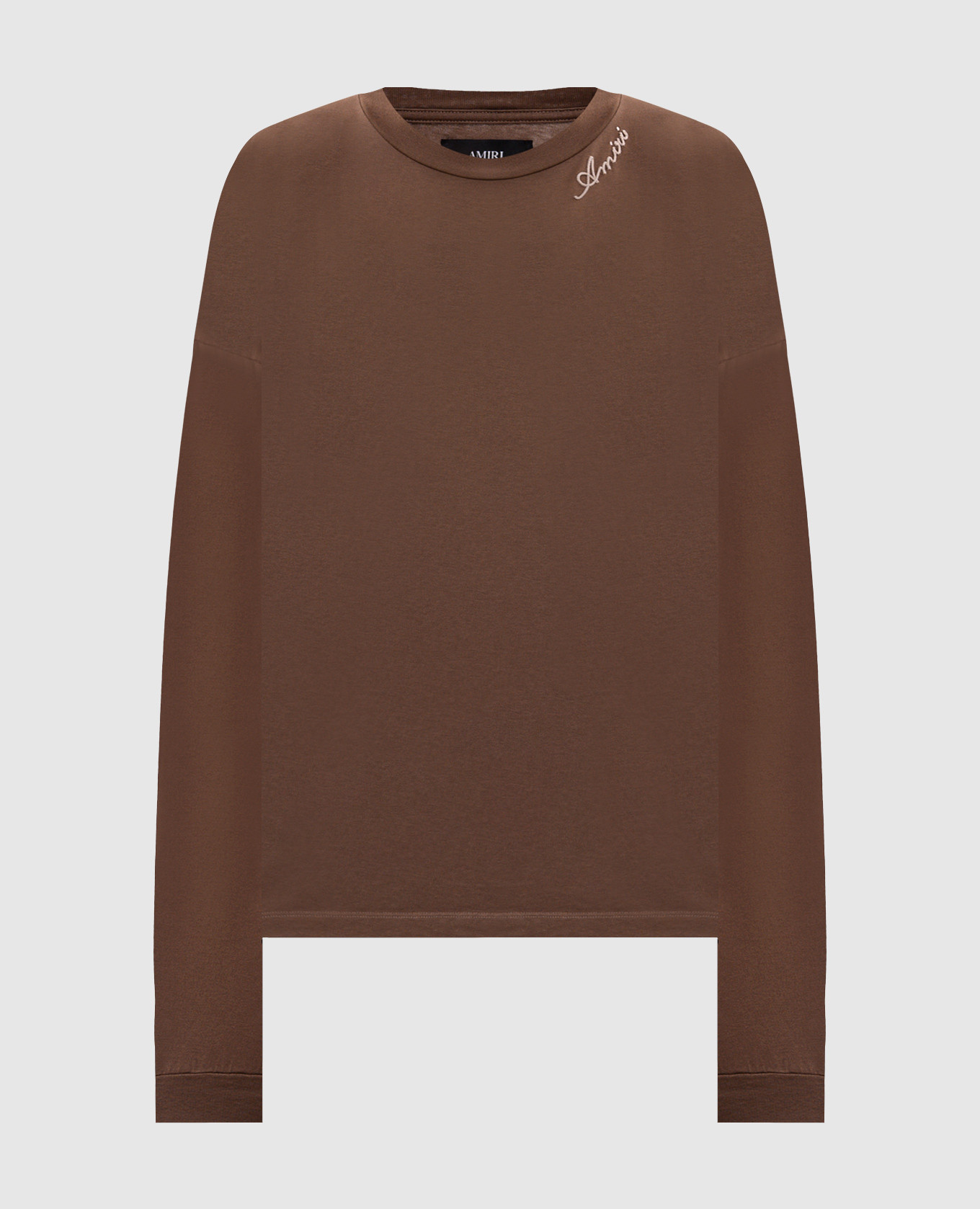Khaki long sleeve with logo embroidery