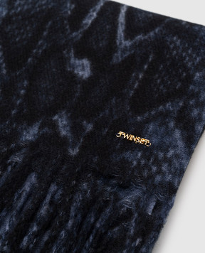 Twinset Blue scarf with print 262TO5020