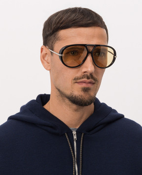 Bottega Veneta Black sunglasses with logo engraving 769232V2Q30