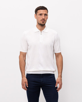 Stefano Ricci White polo with silk K818105P31F26171
